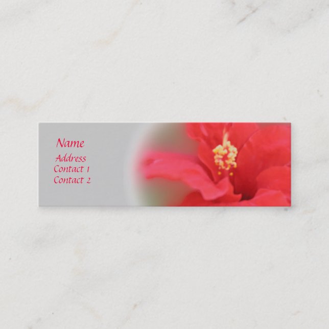 Carte de profil de fleur de ketmie (Devant)