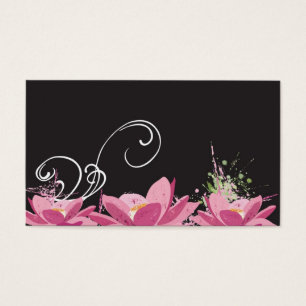 Carte de profil de fleurs de Lotus