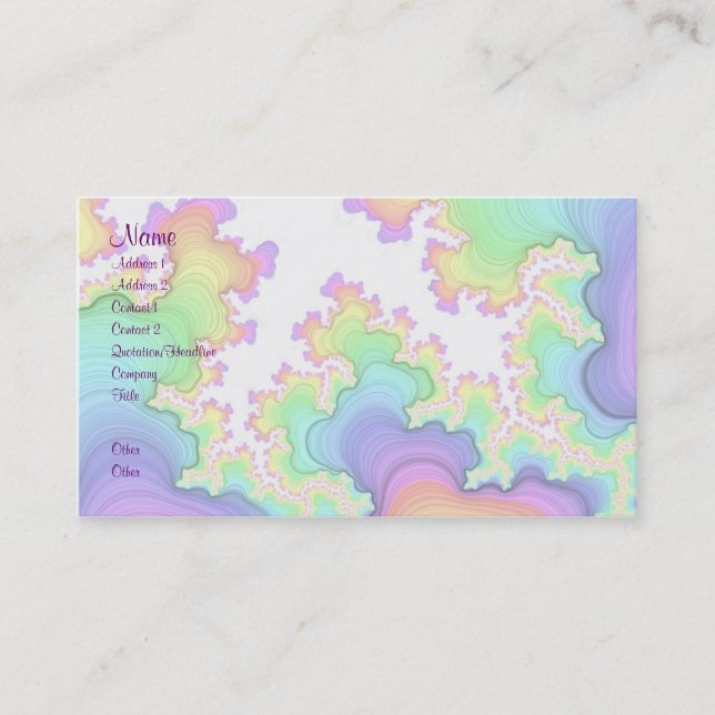 Carte de profil de fractales de libellule (Devant)