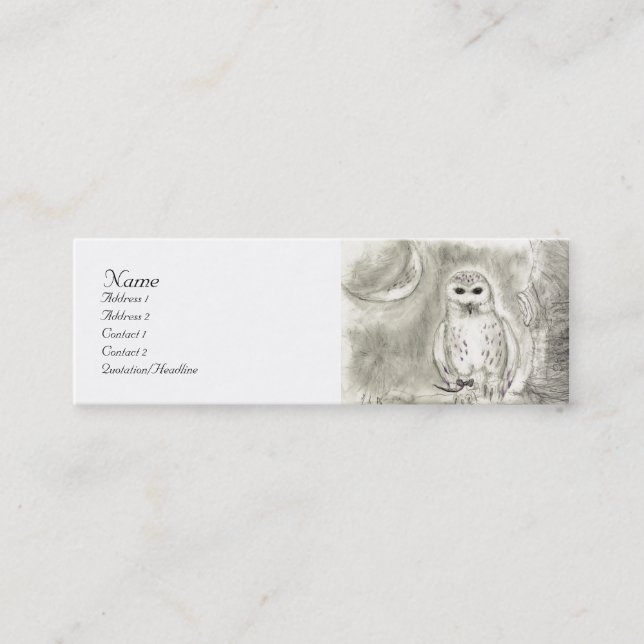 Carte de profil de hibou de Milou (Devant)