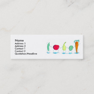 Carte de profil de légume
