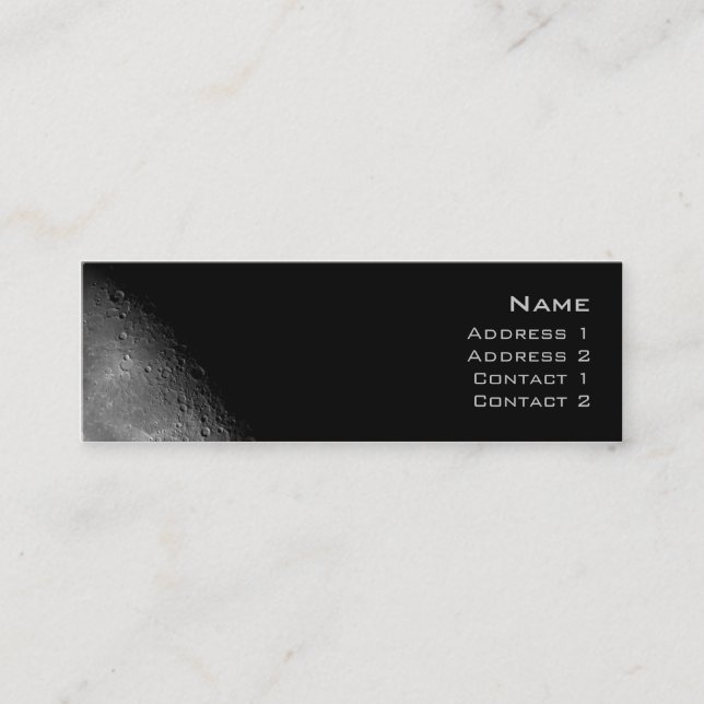 Carte de profil de lune (Devant)