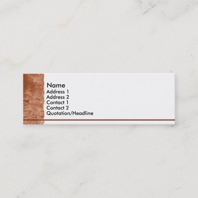 Carte de profil de montagne (Devant)