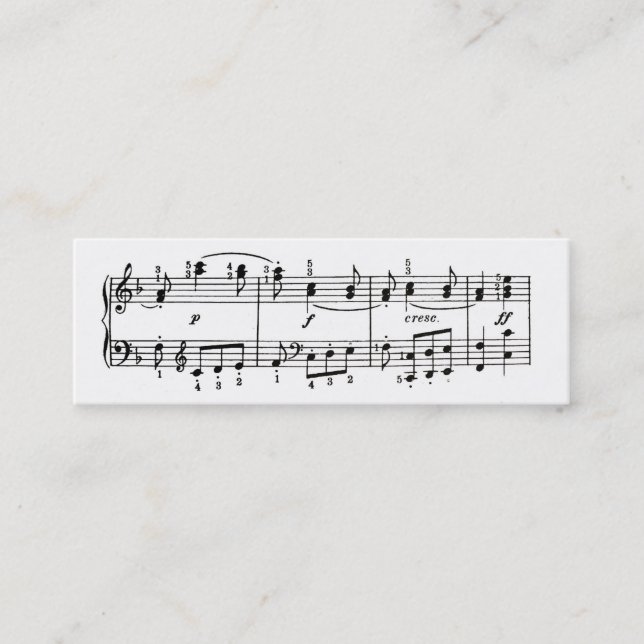 Carte de profil de notes musicales (Devant)