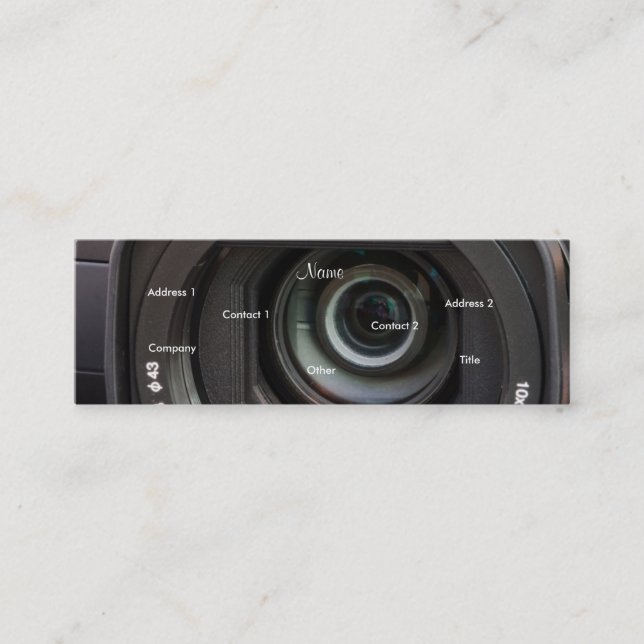 Carte de profil de photographe - personnalisable (Devant)