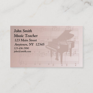 Carte de profil de piano