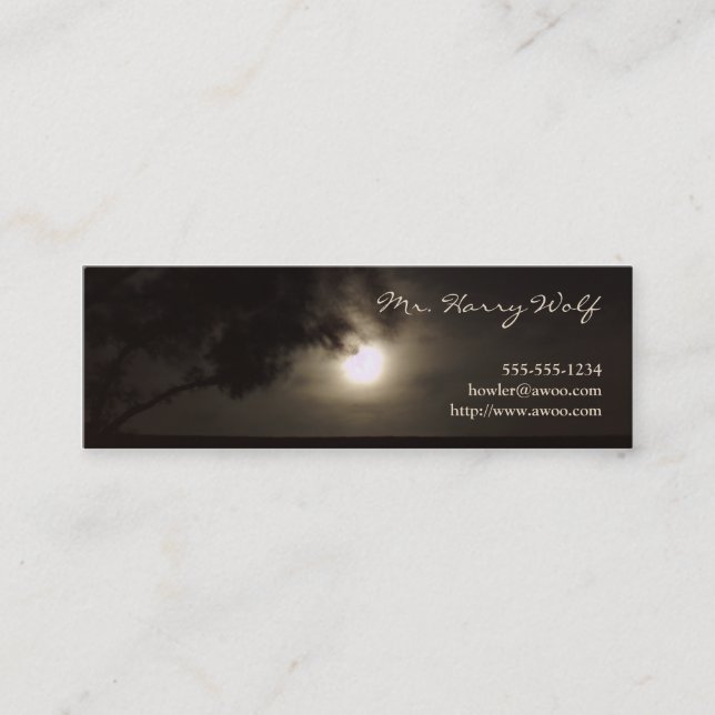 Carte de profil de pleine lune (Devant)