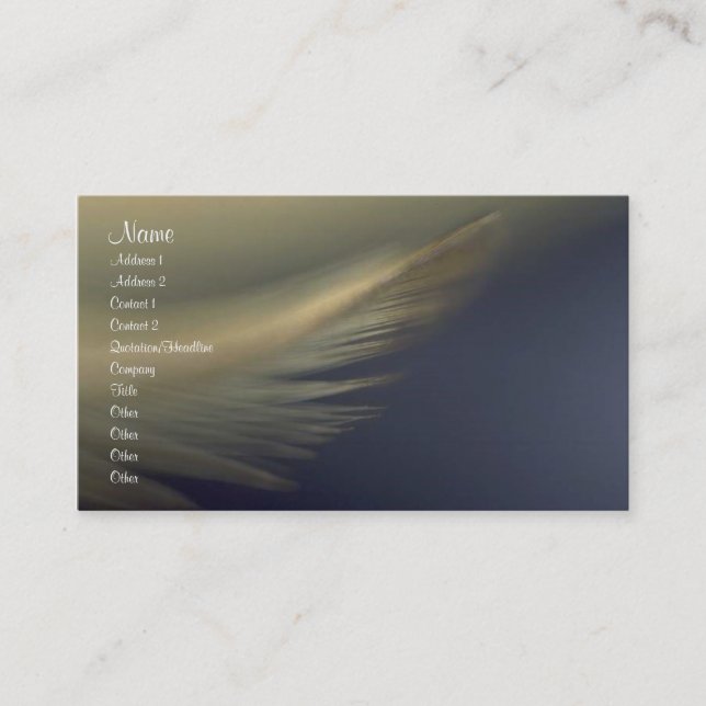 Carte de profil de plumes (Devant)