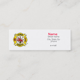 Carte de profil de pompier