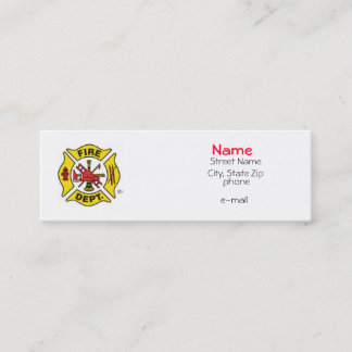 Carte de profil de pompier