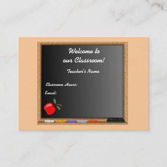 Carte de profil de professeur/instructeur (Devant)