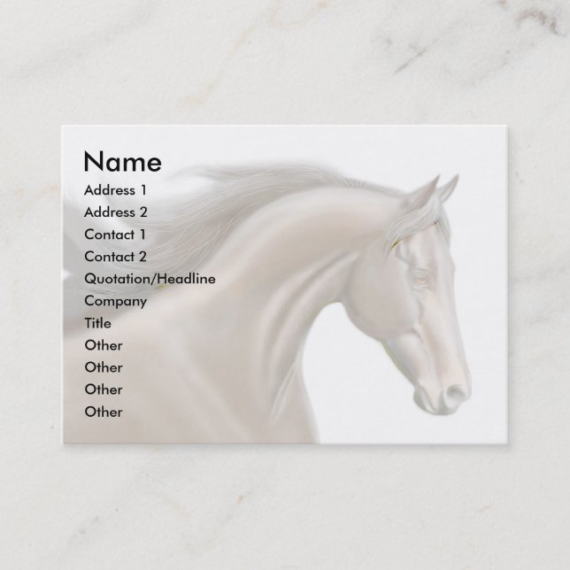 Carte de profil de pur sang (Devant)