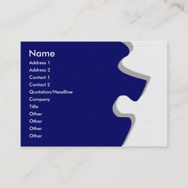 Carte de profil de Puzzle en grès bleu foncé (Devant)