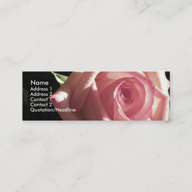 Carte de profil de rose de rose (Devant)