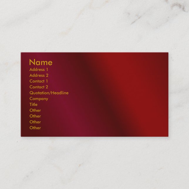 Carte de profil de rouge de cerise (Devant)