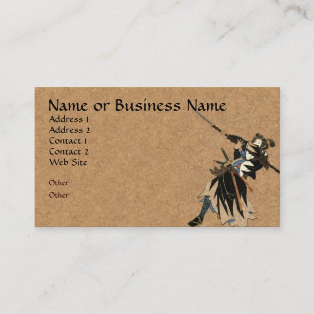 Carte de profil de Samurai Warrior (Devant)