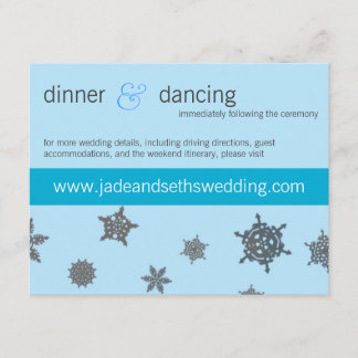 carte de profil de site web de mariage flocon de n