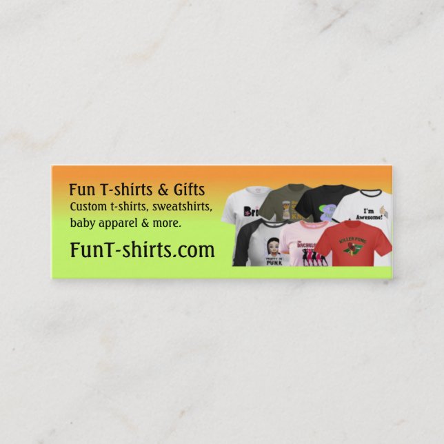Carte de profil de T-shirts d'amusement (Devant)