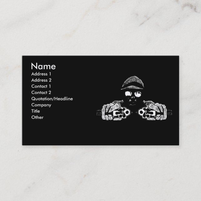 Carte de profil de tireur (Devant)