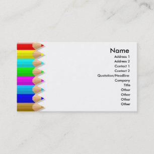 Carte de profil des crayons couleur