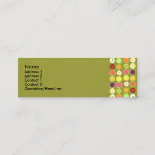 Carte de profil des fruits rétro