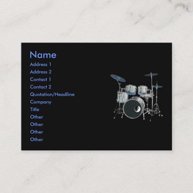 Carte de profil des tambours (Devant)