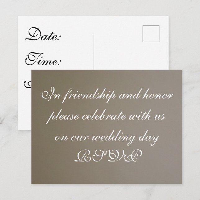 Carte de profil d'invitation de mariage (Devant / Derrière)