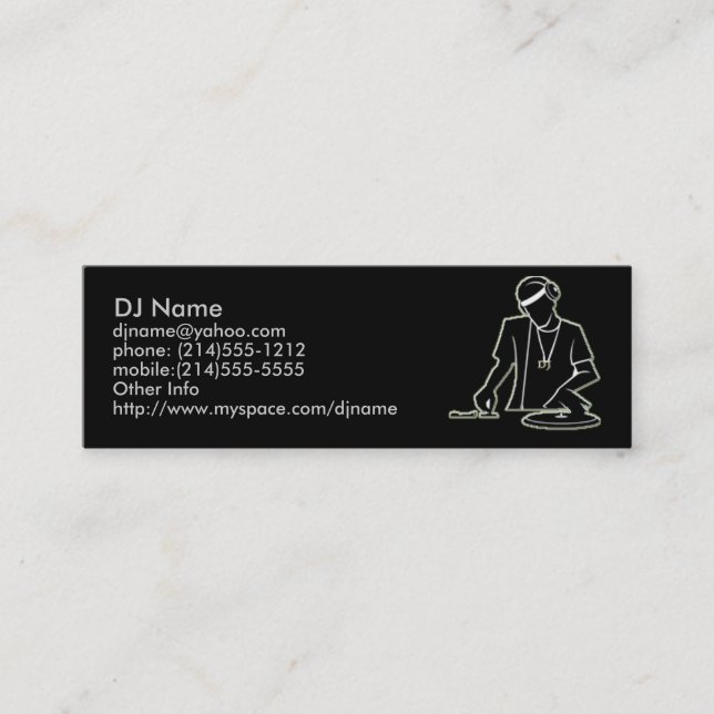 Carte de profil du DJ (Devant)
