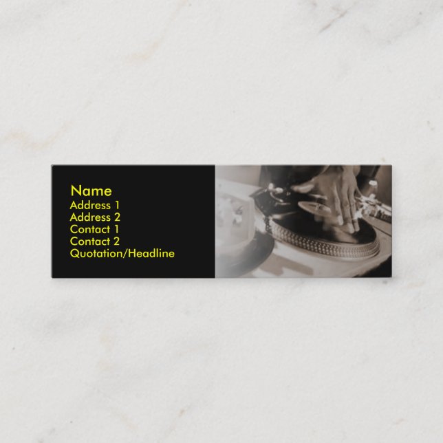 Carte de profil du DJ (Devant)