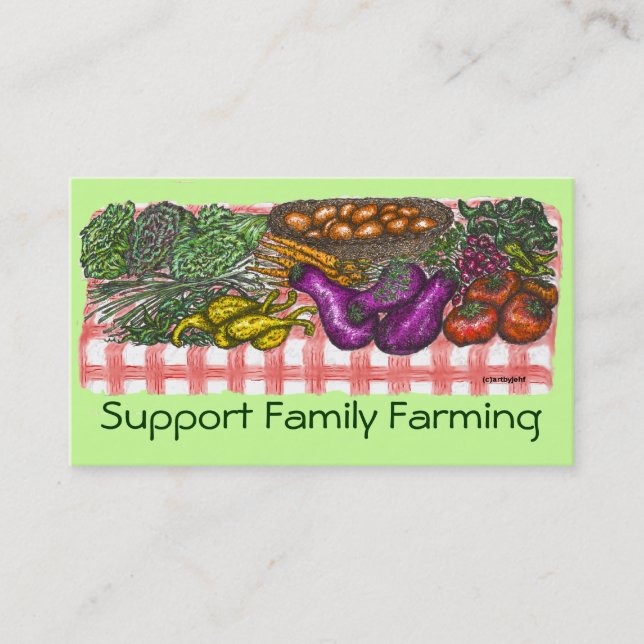 Carte de profil Famille Agriculture (Devant)