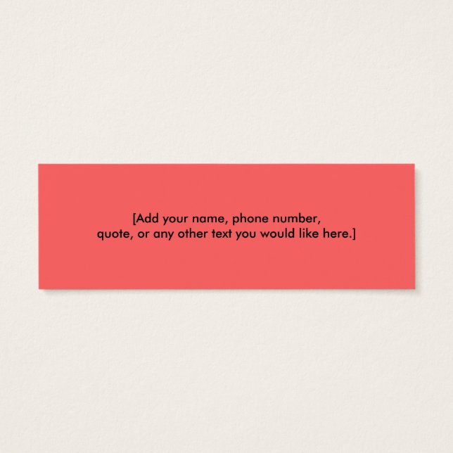 Carte de profil Flamant rose ou Signet (Dos)