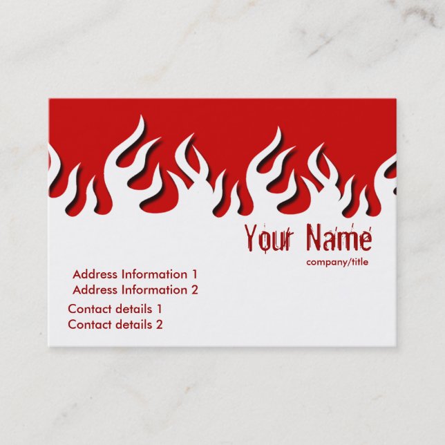 Carte de profil Flamaze à chaud (Devant)