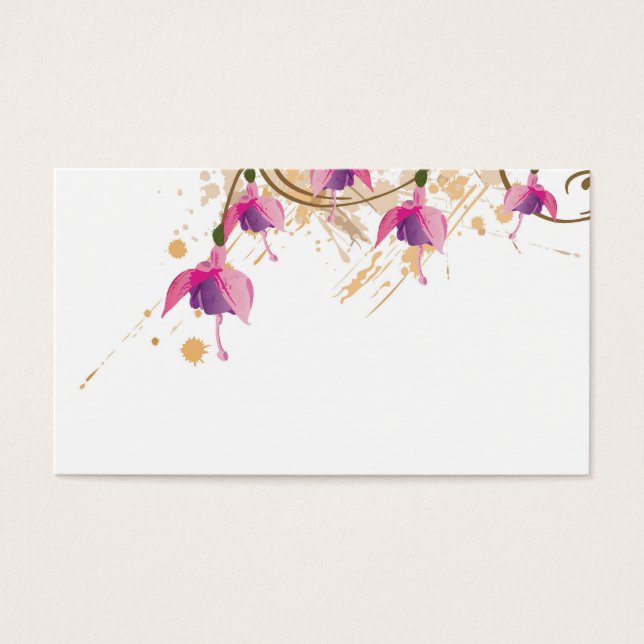 Carte de profil Fushia fleurs (Devant)