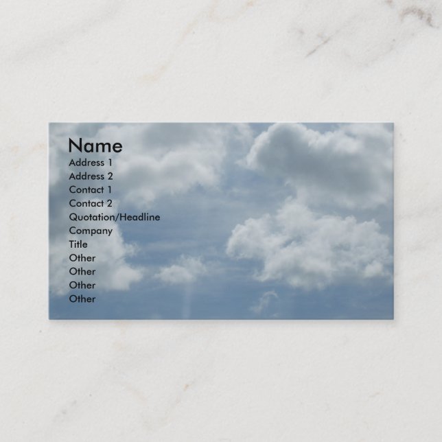 Carte de profil Inspiration (Devant)