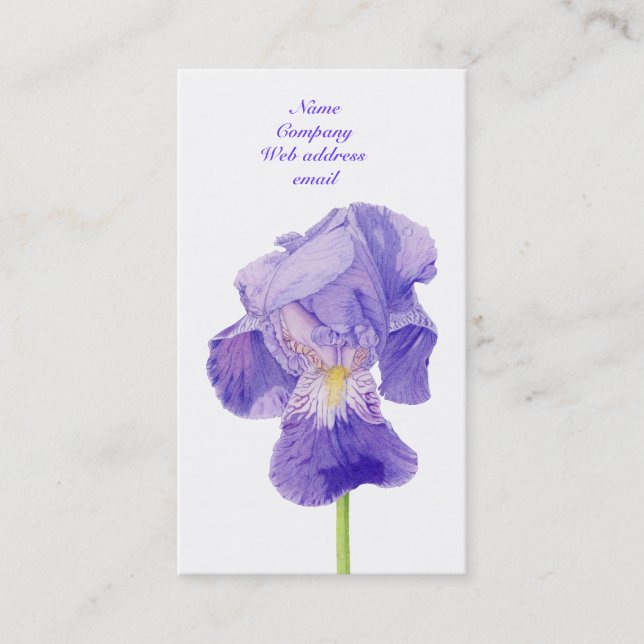 Carte de profil Iris Purple (Devant)