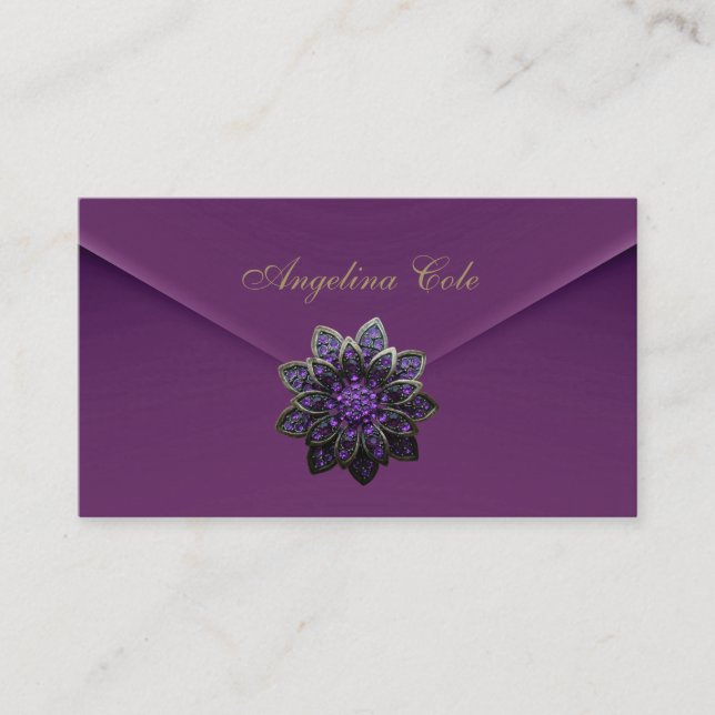 Carte de profil Joyau en velours mauve mauve (Devant)