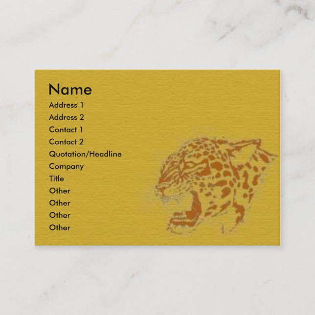 Carte de profil Leopard (Devant)