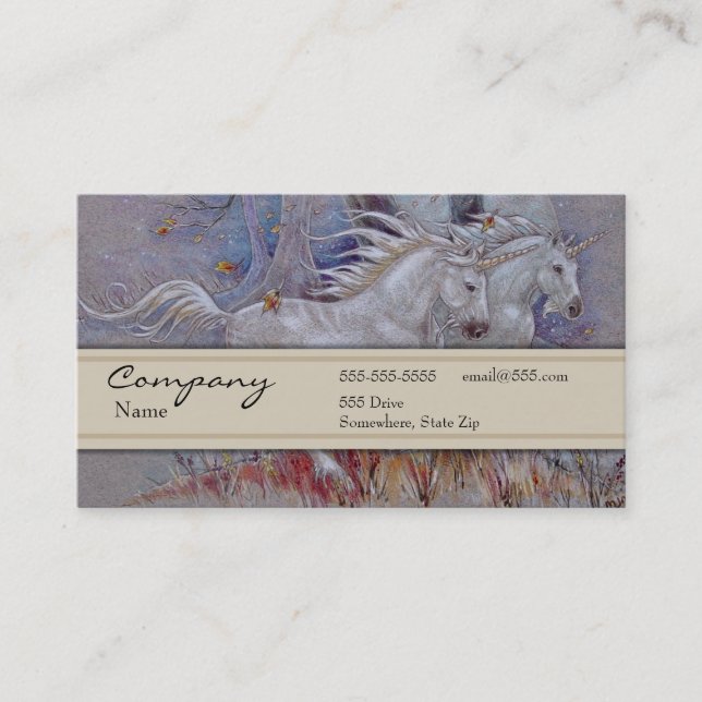 Carte de profil - licorne (Devant)