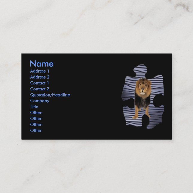 Carte de profil Lion King (Devant)