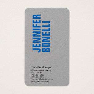 Carte de profil minimaliste bleu gris professionne