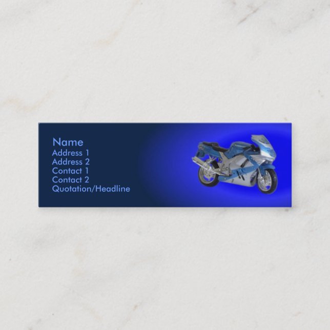 Carte de profil moto (Devant)