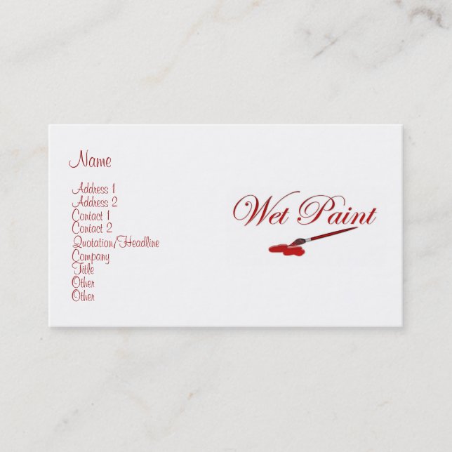 Carte de profil Peinture humide (Devant)