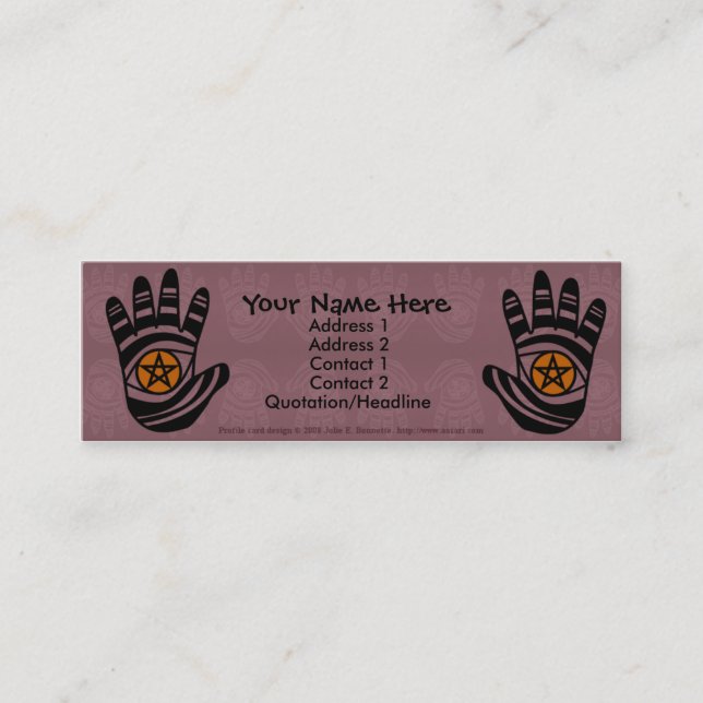 Carte de profil Pentacle Hands (Devant)
