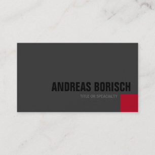 Carte de profil personnalisée Carré rouge gris fon