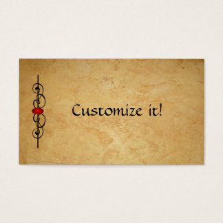 CARTE DE Profil PERSONNALISÉE en cuir et en rubis