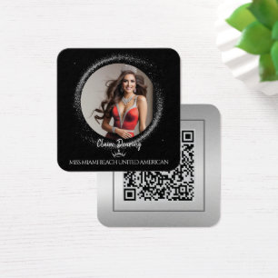 Carte de profil photo Code QR de la poussière de d