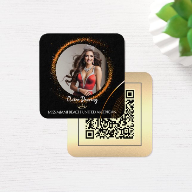 Carte de profil photo QR Code Sunset Dust (Bureau)