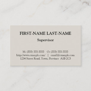 Carte de profil professionnelle de base