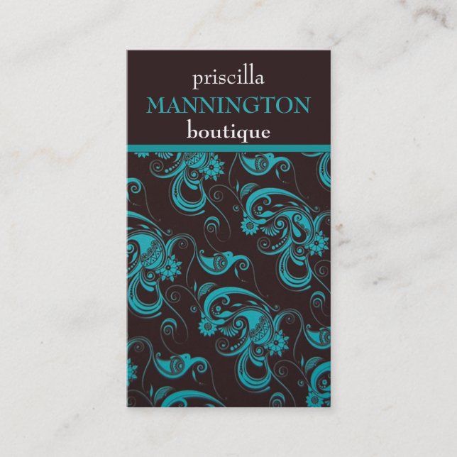 Carte de profil professionnelle moderne turquoise  (Devant)