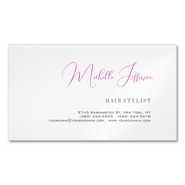 Carte de profil professionnelle tendance écriture  (devant)